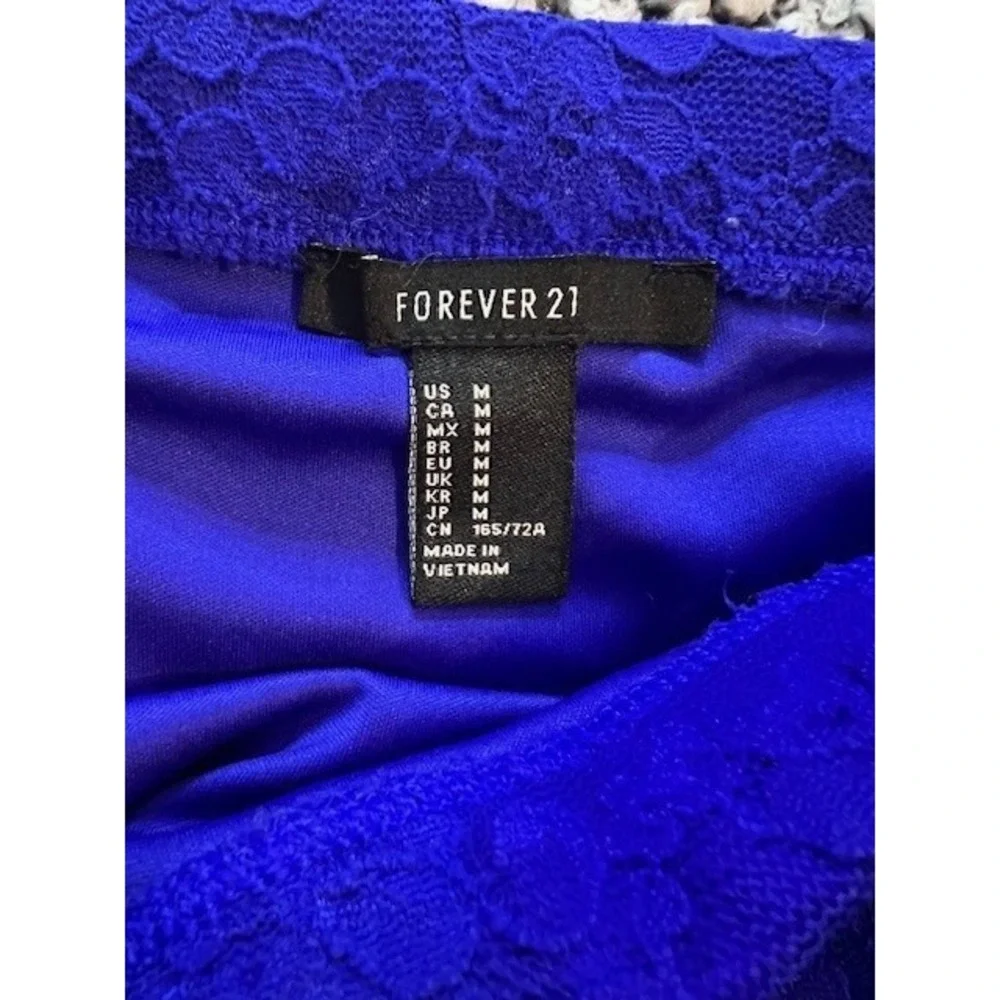 Women's Forever‎ 21 Blue Lace Lined Mini Skirt Size M